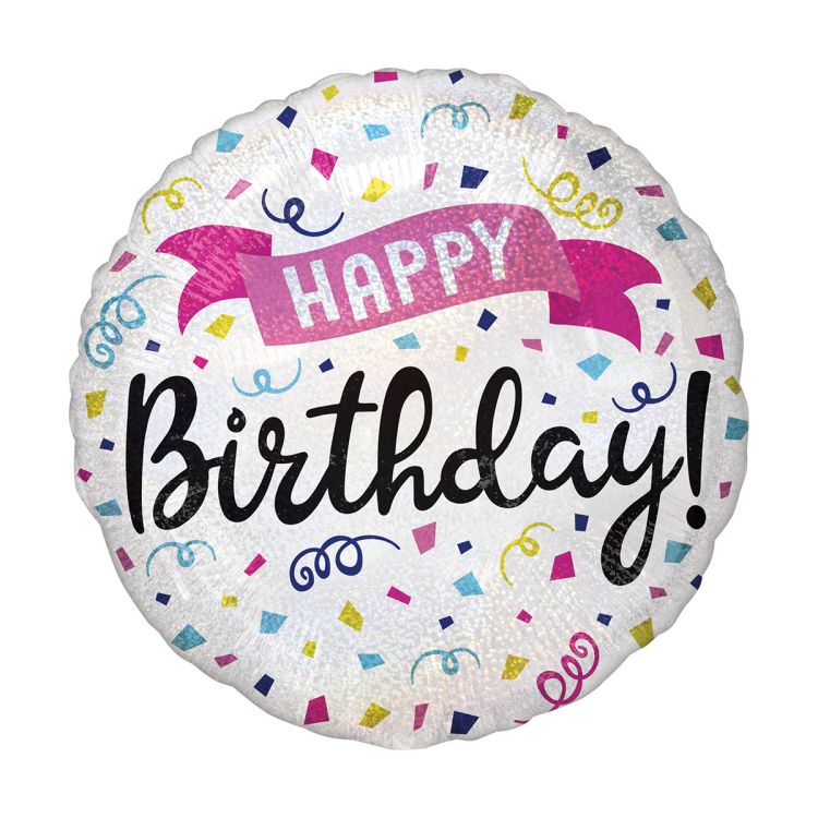 Balon Happy B. holografic - 45 cm