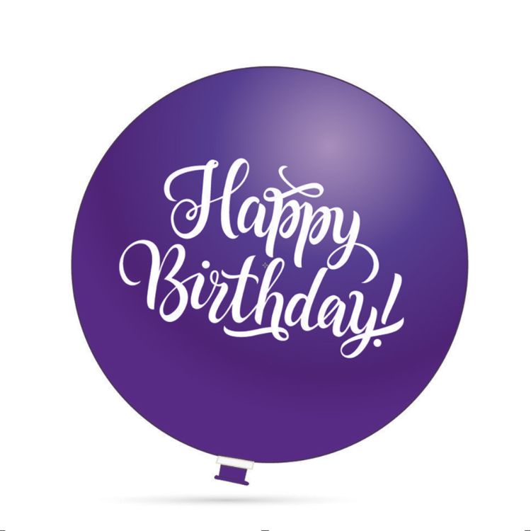 Balon jumbo Happy Birthday mov - 70 cm