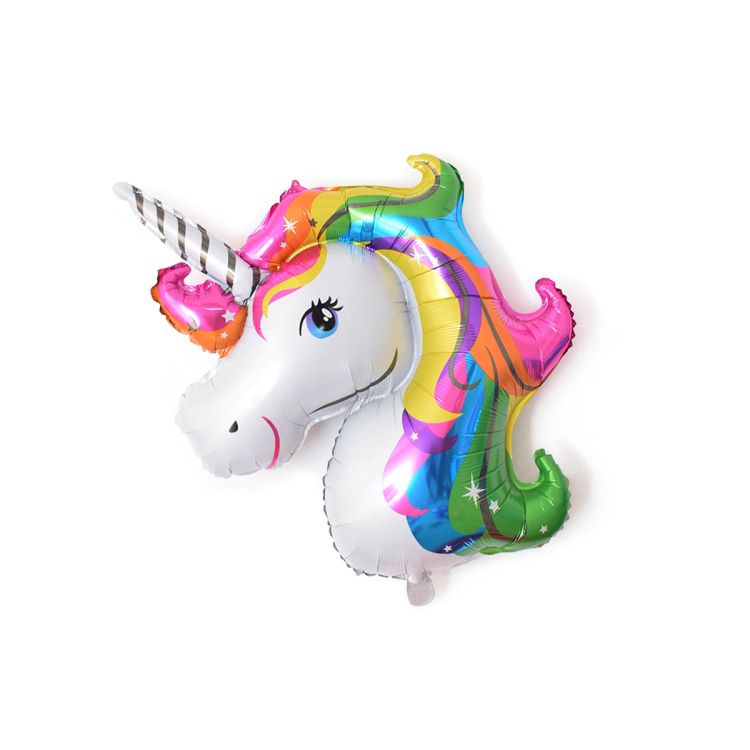 Balon unicorn colorat - 71 x 80 cm