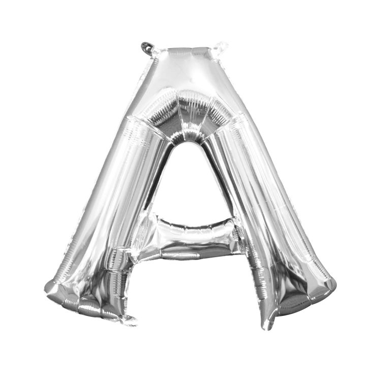 Mini balon folie argintiu litera A - 33 cm