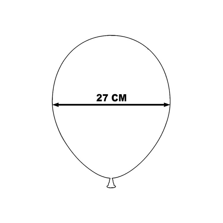 10 baloane verde pal - 27 cm