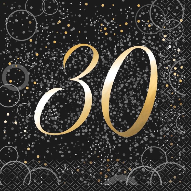 16 servetele aniversare 30 ani