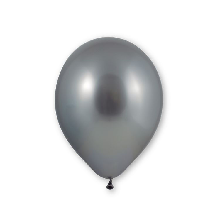 50 baloane mirror argintii - 27 cm