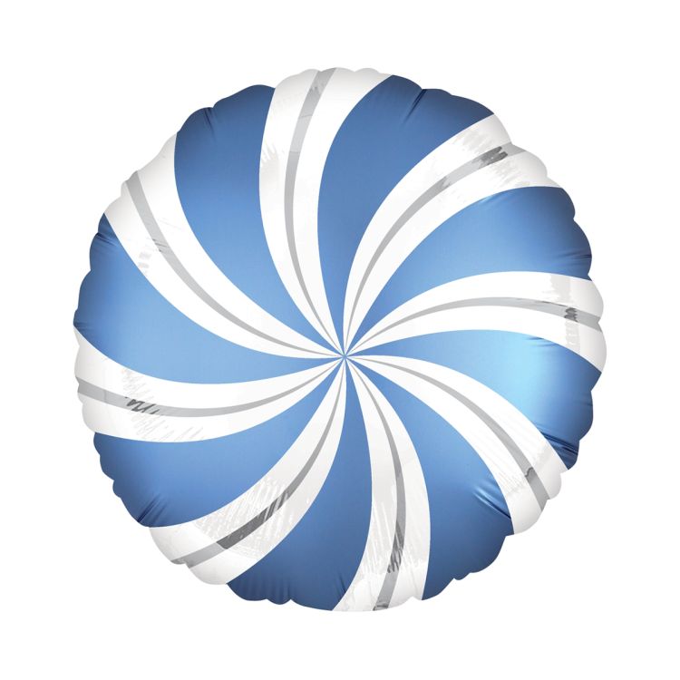 Balon acadea bleu cu alb satinat - 45 cm