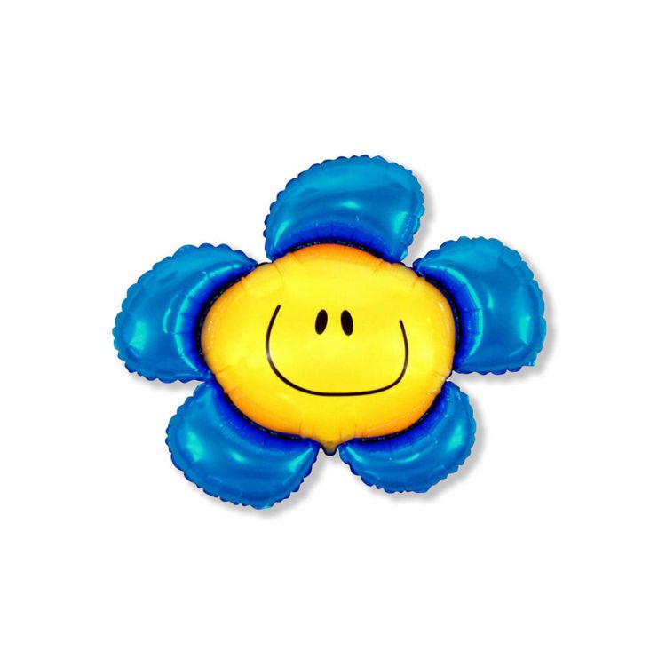 Balon folie floare albastra 35 cm