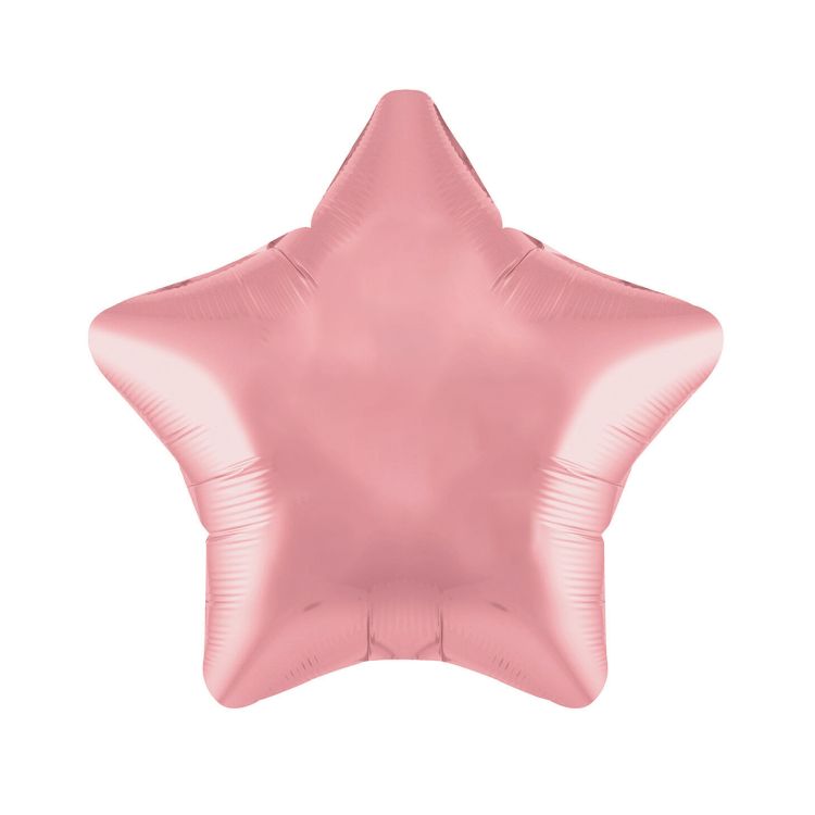 Balon stea roz metalizat- 43 cm