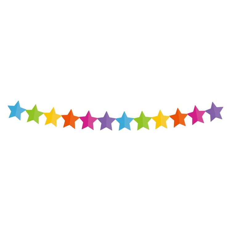 Ghirlanda stelute multicolore - 360 cm