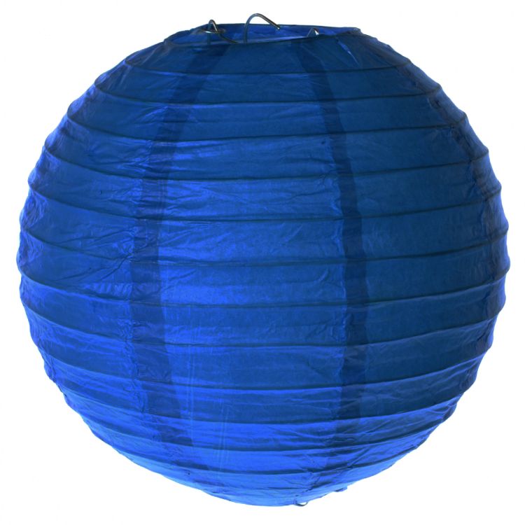 Lampion rotund albastru 30 cm