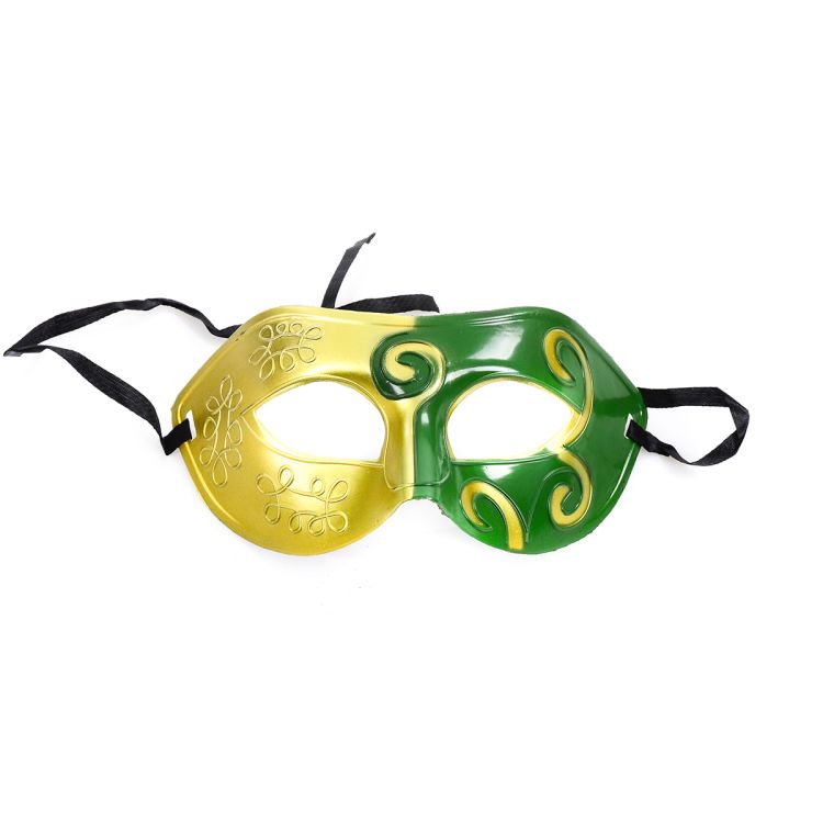 Masca venetiana auriu cu verde