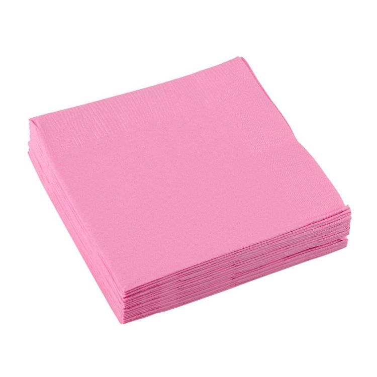 20 servetele roz - 25 x 25 cm