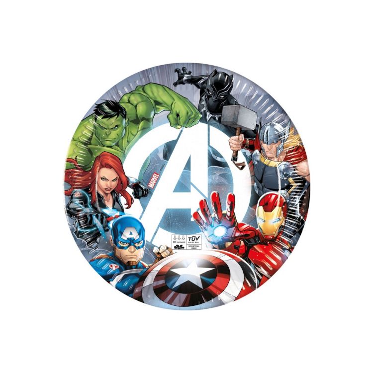 8 farfurii Avengers Fight - 23 cm