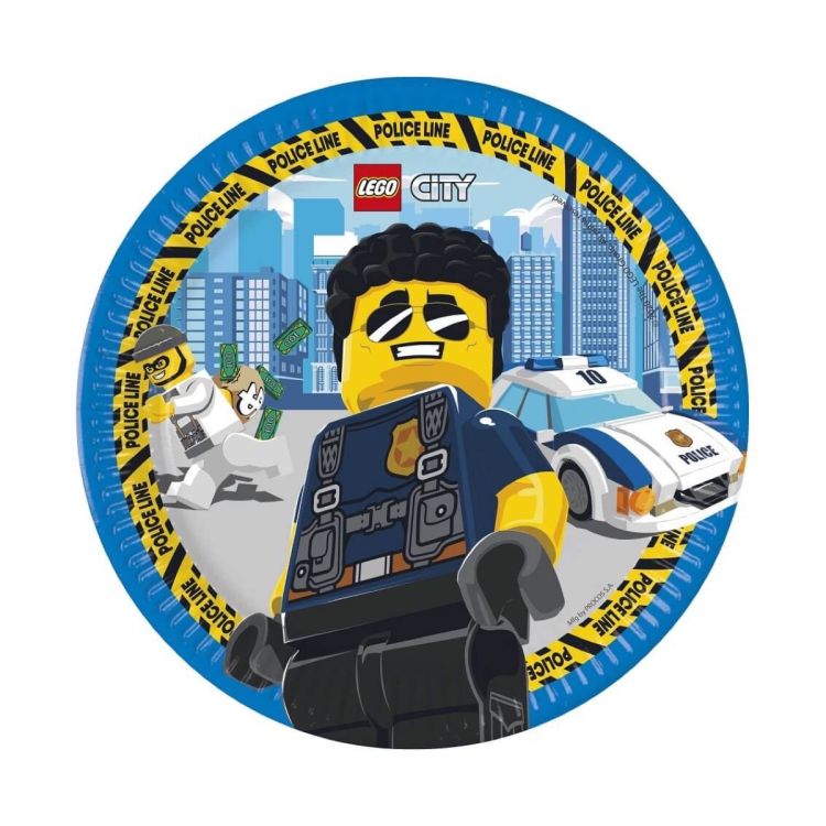 8 farfurii Lego City - 23 cm