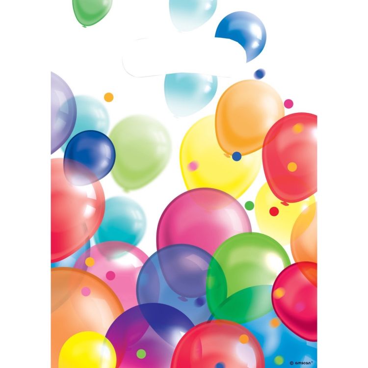 8 pungi party cu baloane - 23 x 16 cm