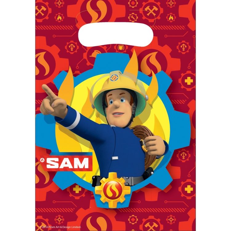 8 pungi Pompierul Sam - 23 x 16 cm