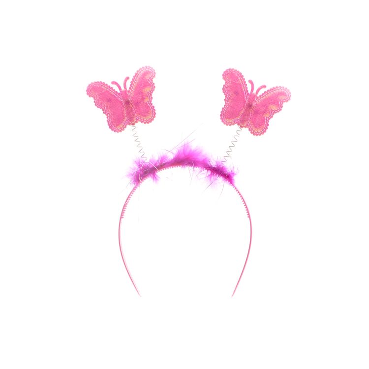 Aripi de fluture roz inchis cu sclipici si accesorii