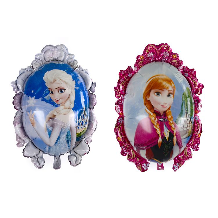 Balon folie medalion Frozen Elsa si Anna - 55 x 45 cm