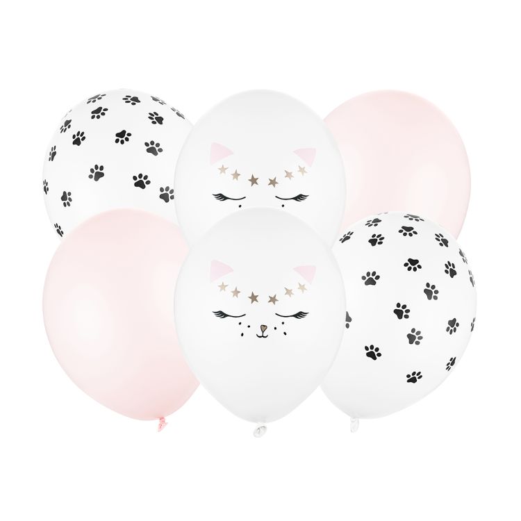 6 Baloane cu pisica - 30 cm