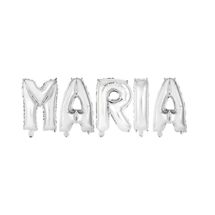 Baloane folie argintii nume MARIA
