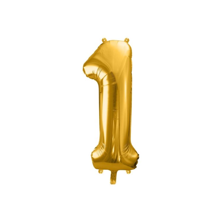 Balon auriu cifra 1 - 86 cm