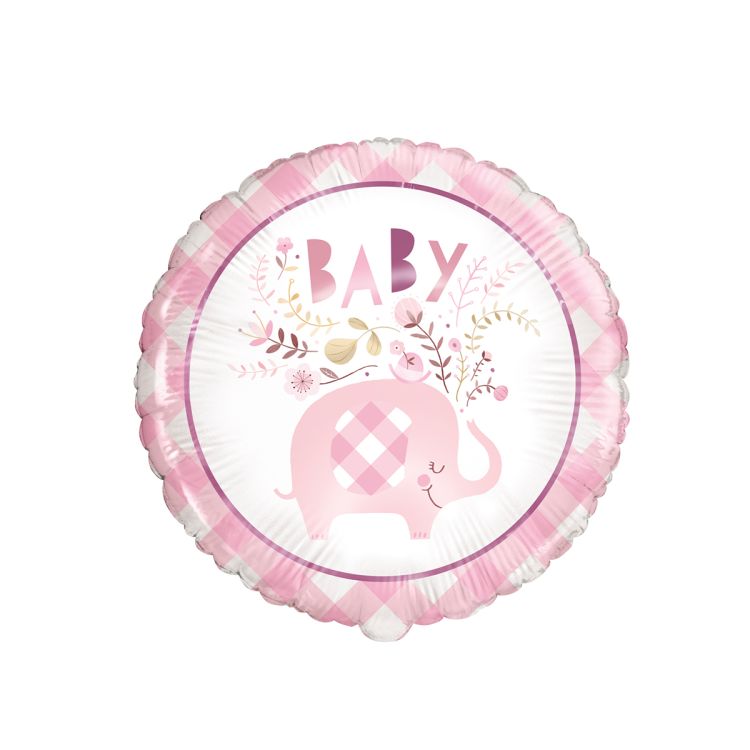 Balon Baby elefant roz - 45 cm