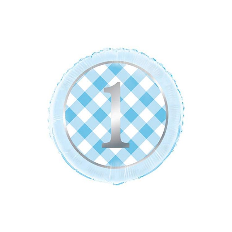 Balon bleu prima aniversare - 45 cm