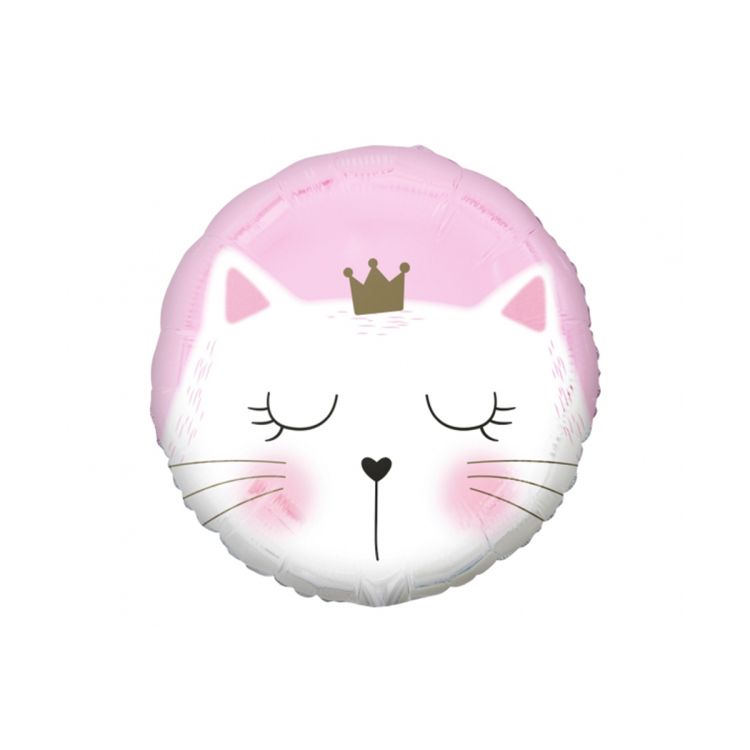Balon pisică albă - 45 cm