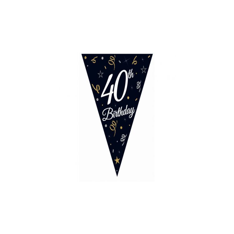 Banner stegulețe aniversare 40 ani - 28x270 cm