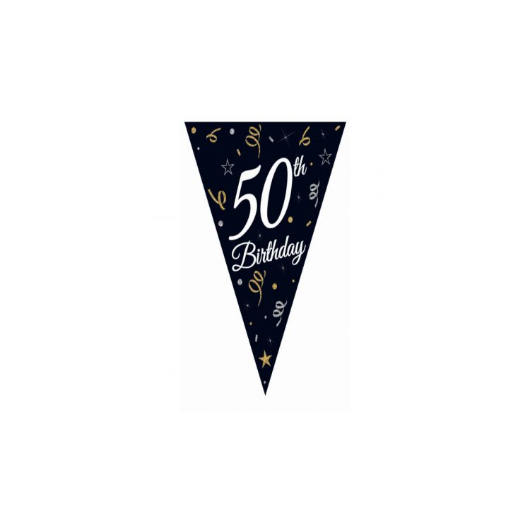 Banner stegulețe aniversare 50 ani - 28x270 cm