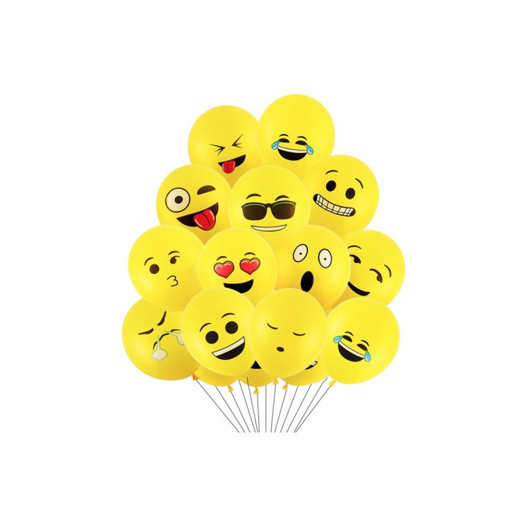 10 baloane Emoji - 25 cm
