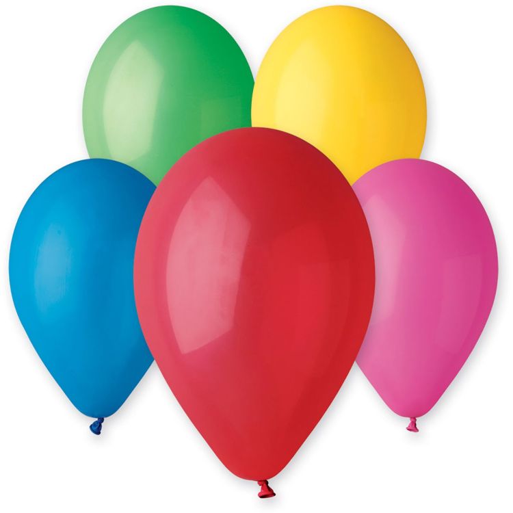 50 Baloane multicolore Gemar - 30 cm