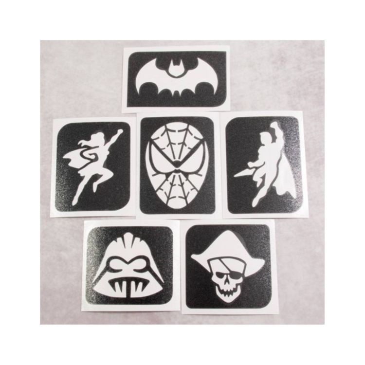 6 șabloane tatuaje temporare HERO - Grimas