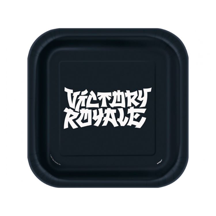 8 farfurii pătrate Fortnite - 23 cm