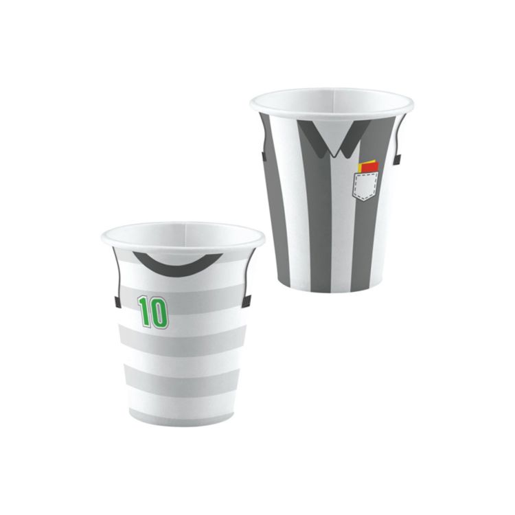 8 pahare cu tricouri fotbal - 250 ml