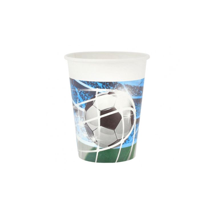 8 pahare party fotbal - 200 ml