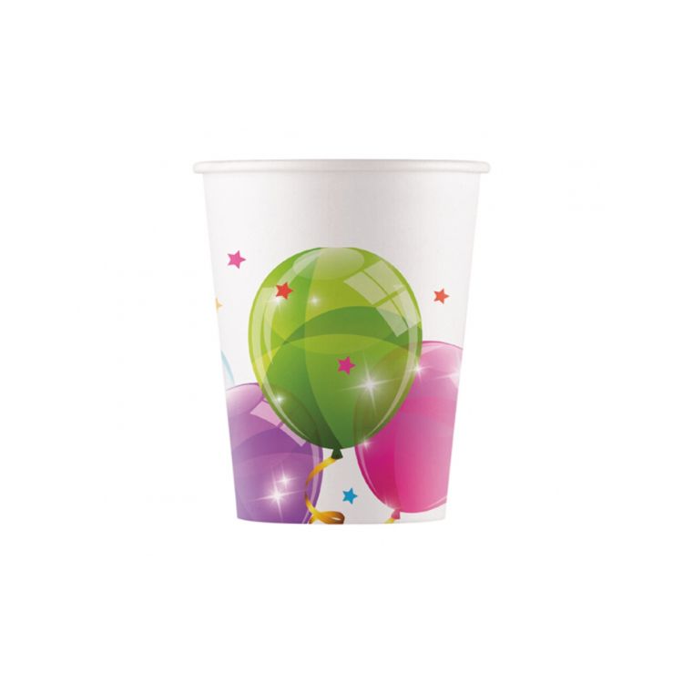 8 Pahare Sparkling Ballons - 200 ml