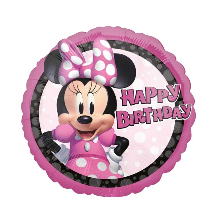 Balon Happy Birthday Minnie - 43 cm