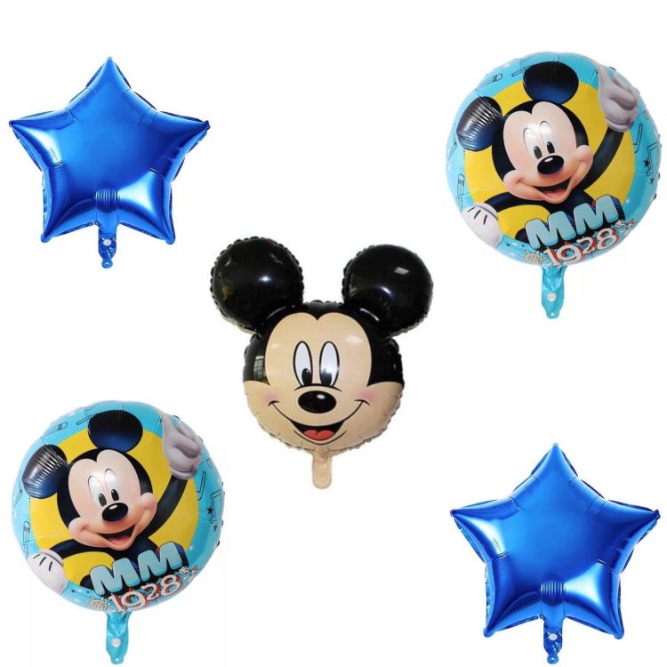 Buchet baloane Mickey cu bleu