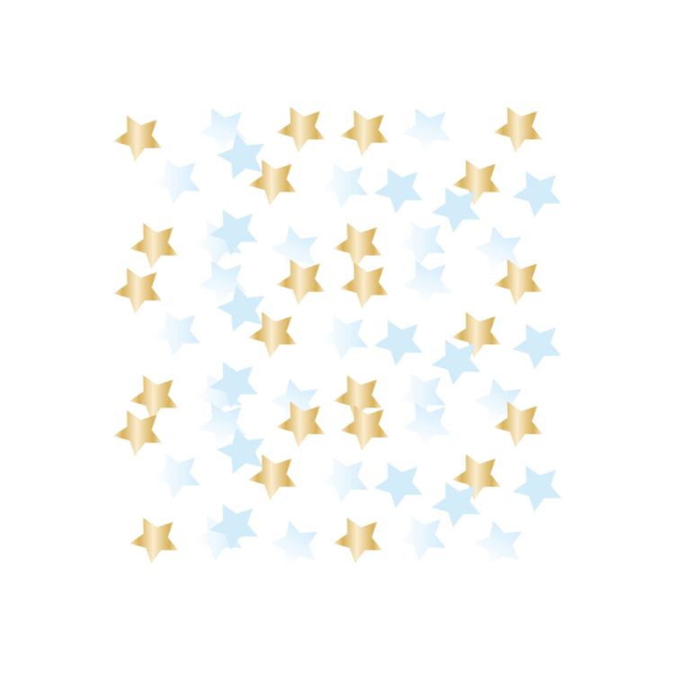 Confetti stele bleu și aurii - 14 g
