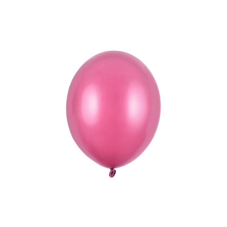 10 baloane roz inchis metalic - 27 cm