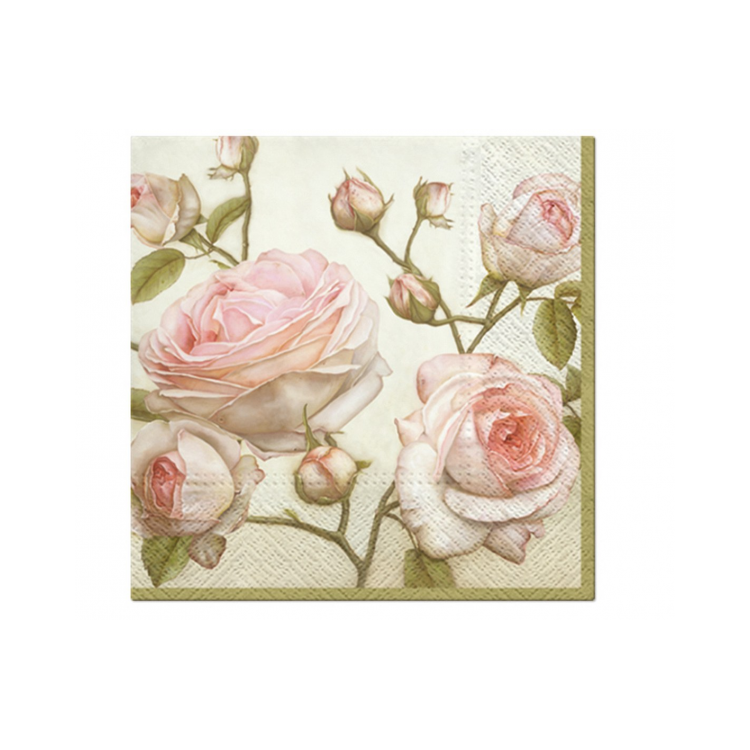 20 servetele cu trandafiri - 33x33 cm