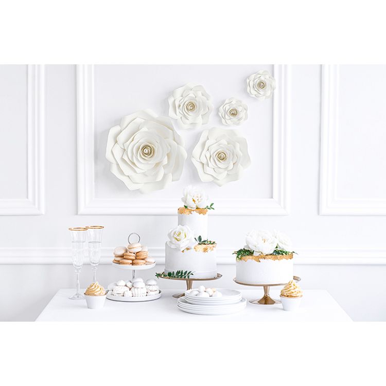 5 flori decorative light cream