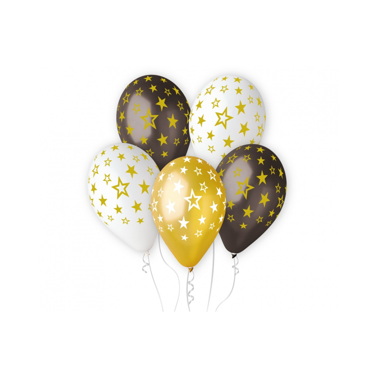 6 baloane party cu stele - 33 cm