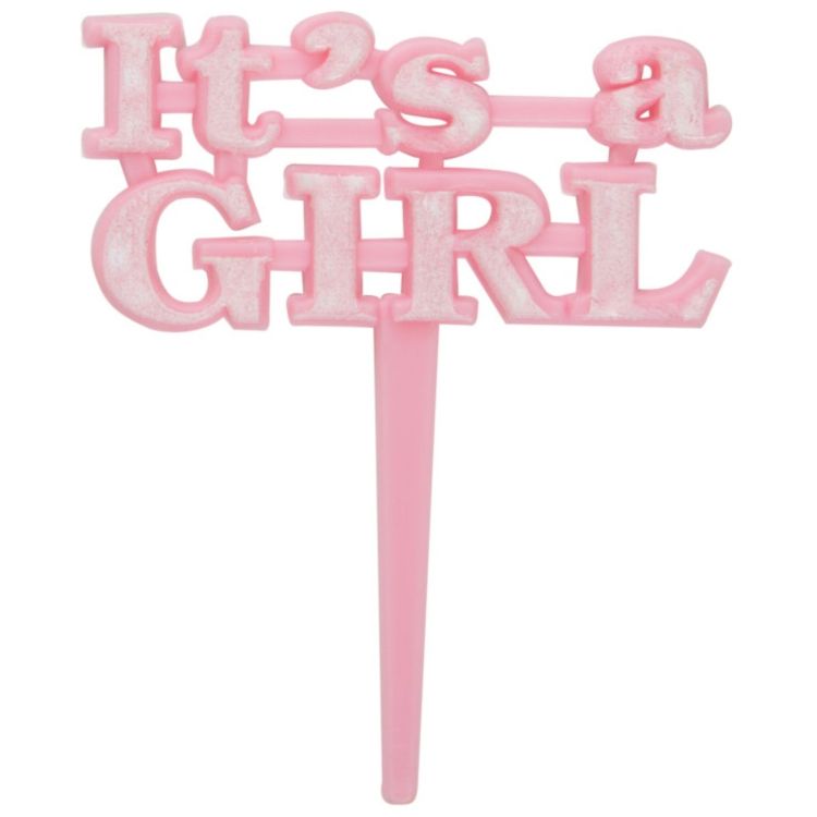 8 mini decorațiuni tort it`s a Girl