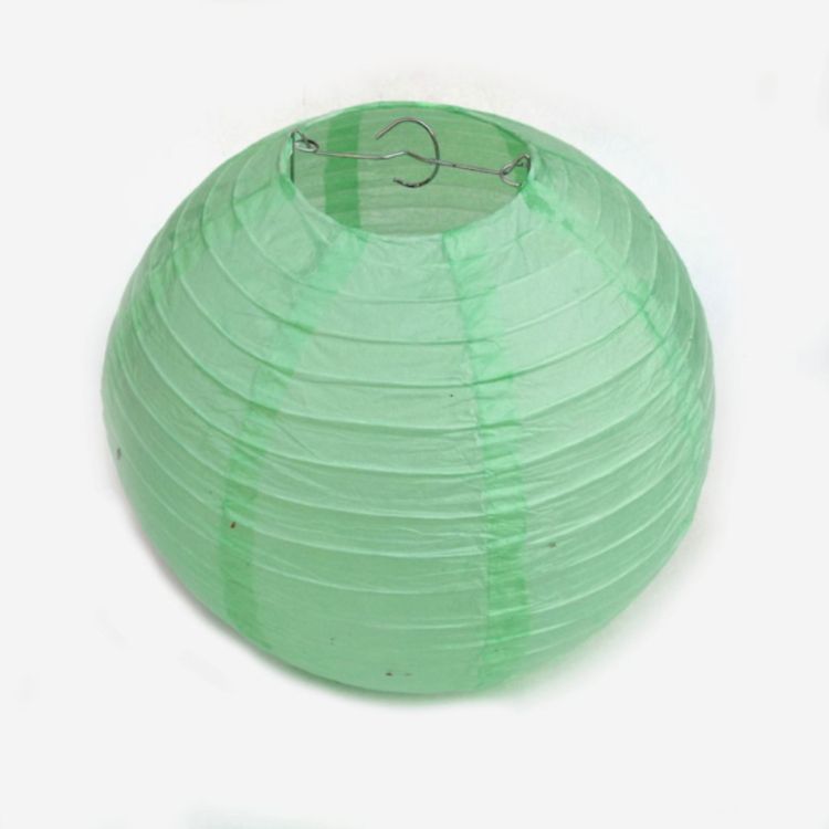 Lampion rotund verde deschis 20 cm