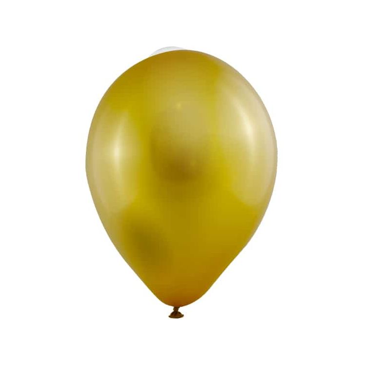 100 baloane metalice aurii Gemar - 25 cm