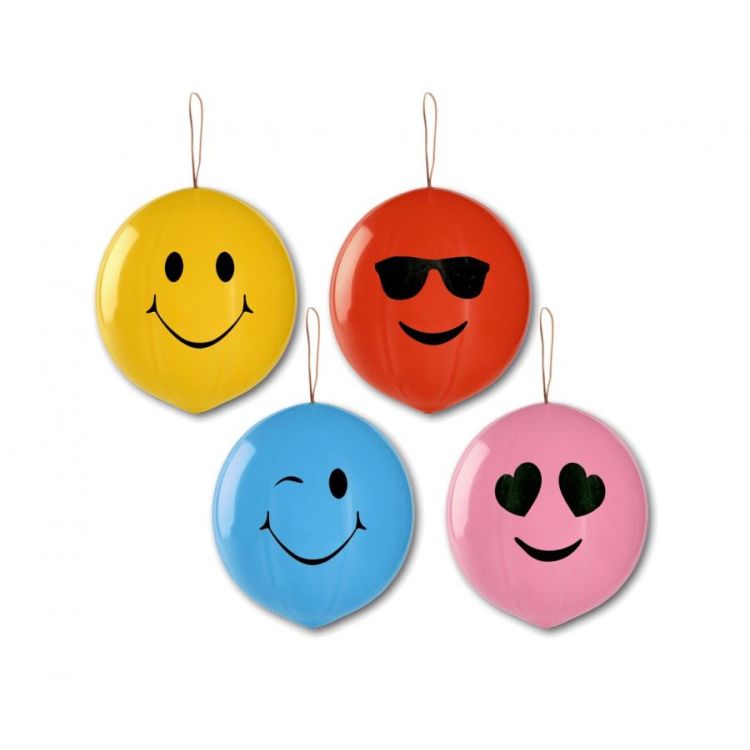 4 Baloane Smiley 45 cm