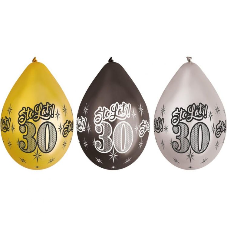 6 baloane aniversare 30 ani - 30 cm