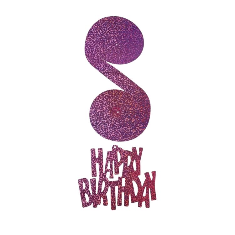 6 spirale decorative roz Happy Birthday