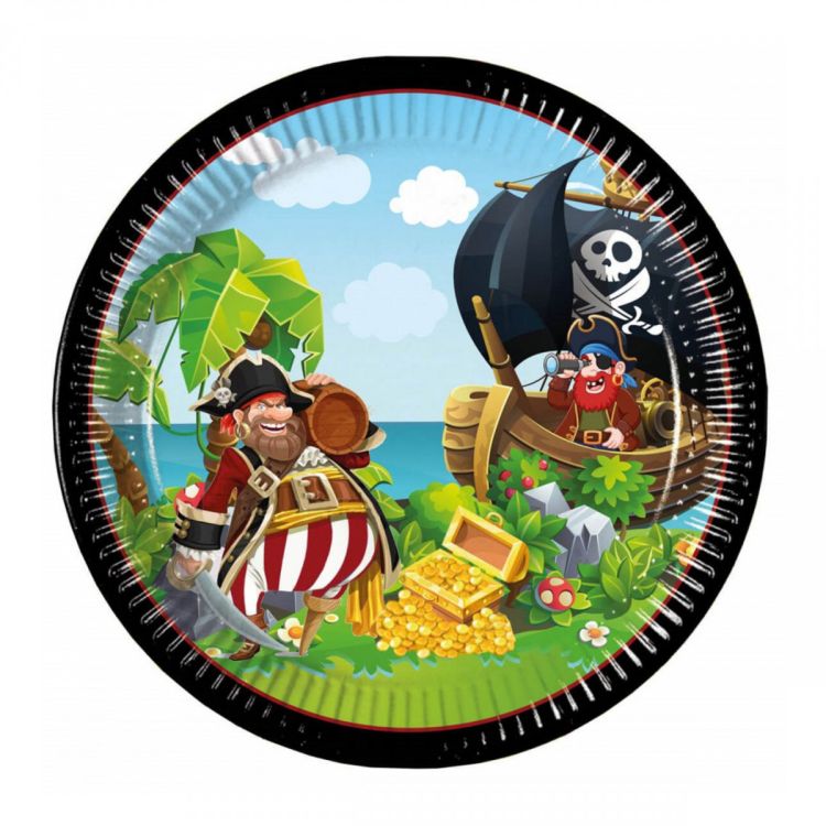 8 farfurii cu pirati - 23 cm
