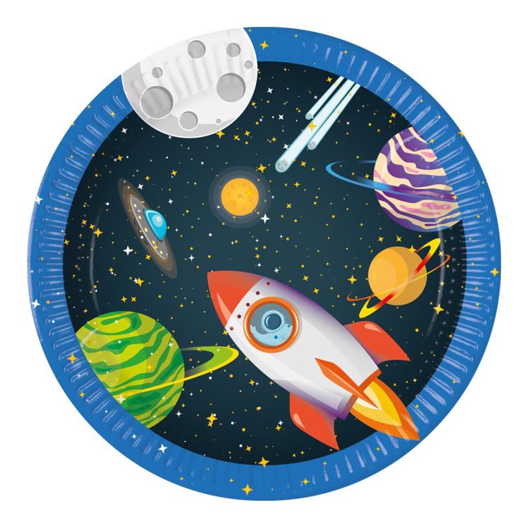 8 farfurii Rocket Space - 23 cm